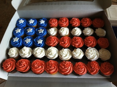 Flagga cupcakes